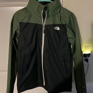 Green Northface jacket